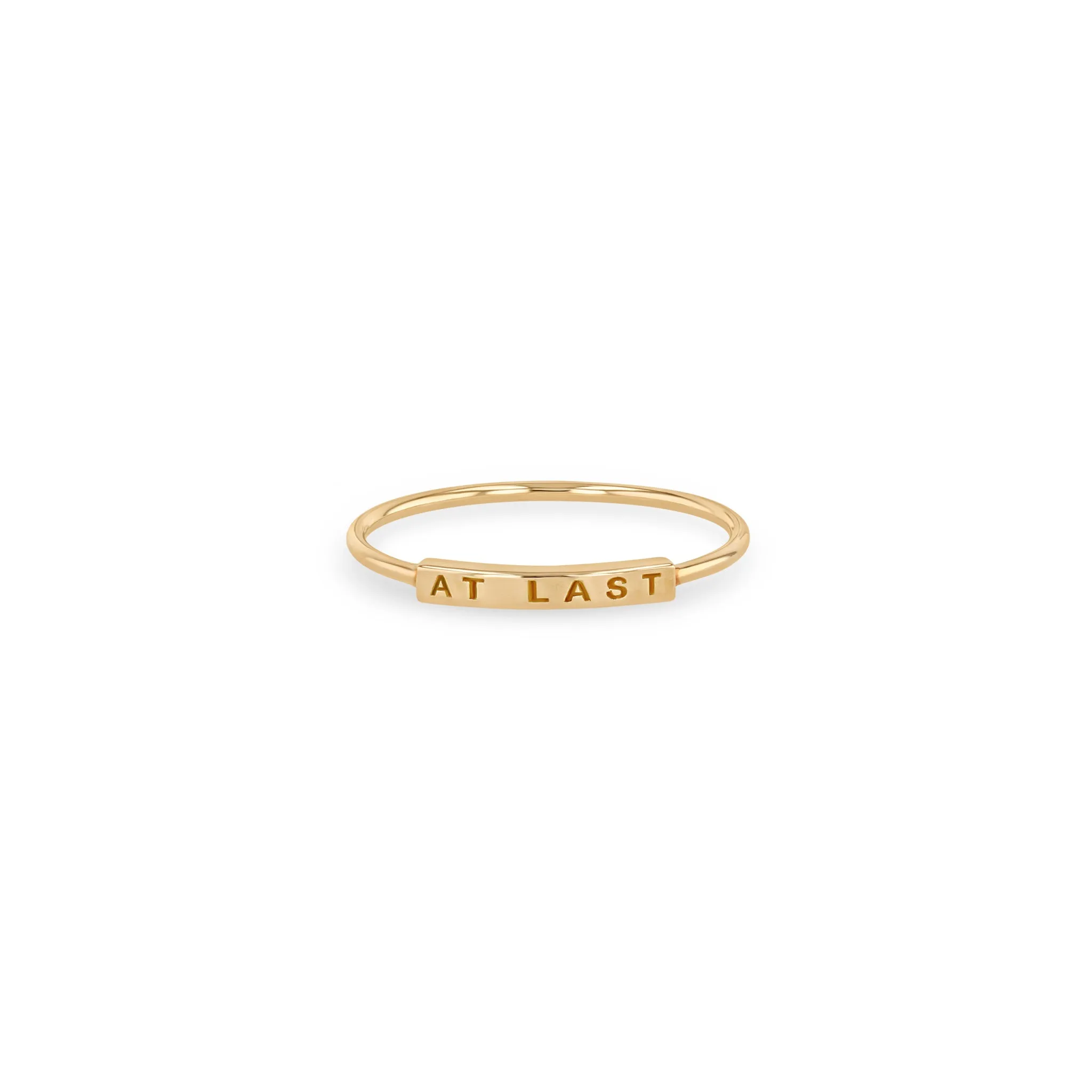 14k Gold Engraved Nameplate Ring