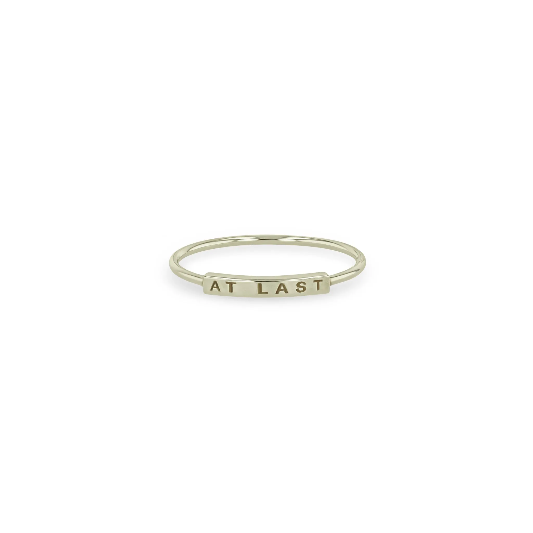 14k Gold Engraved Nameplate Ring