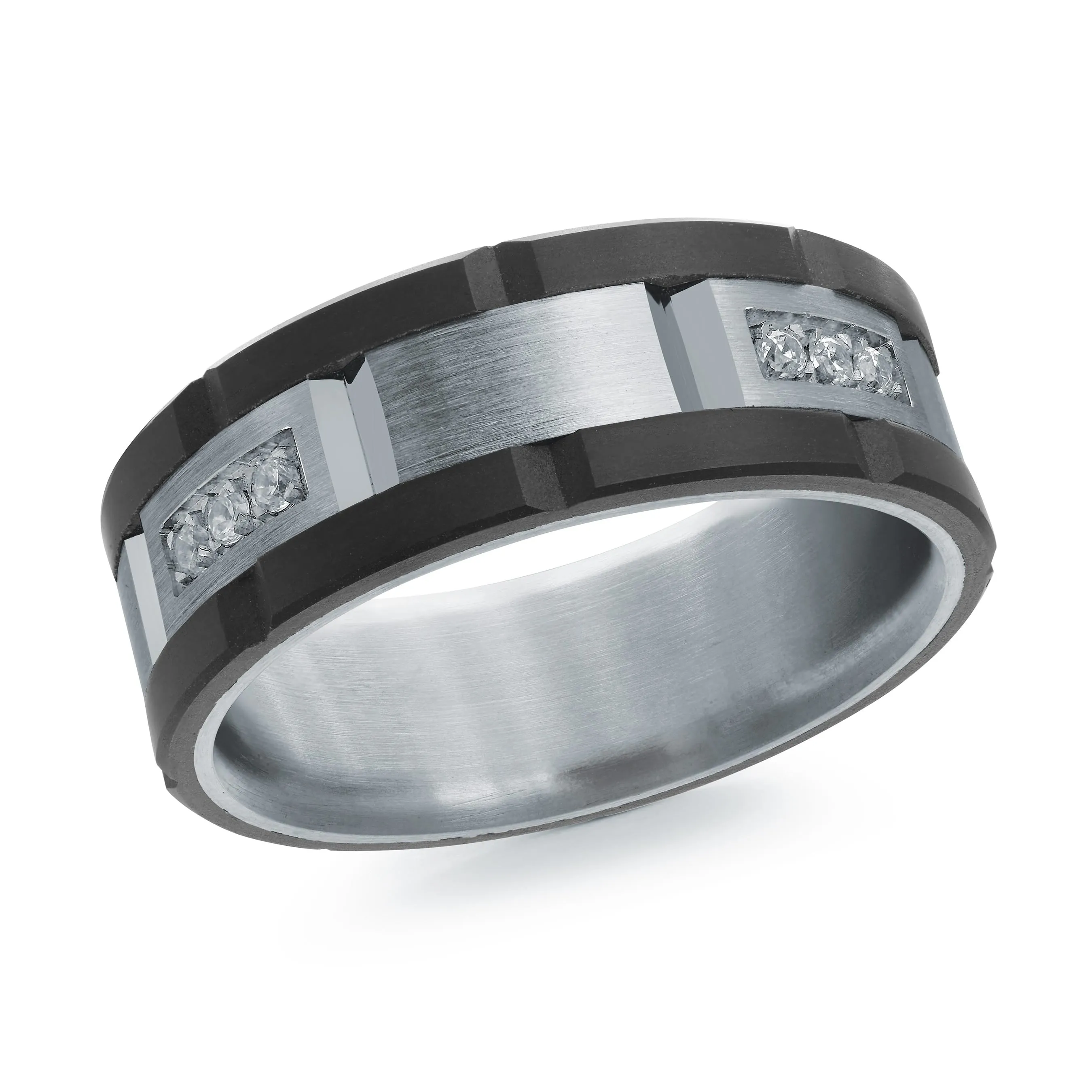 14K White Gold Ring from the Noir Collection by Malo - MRDA-162-8W