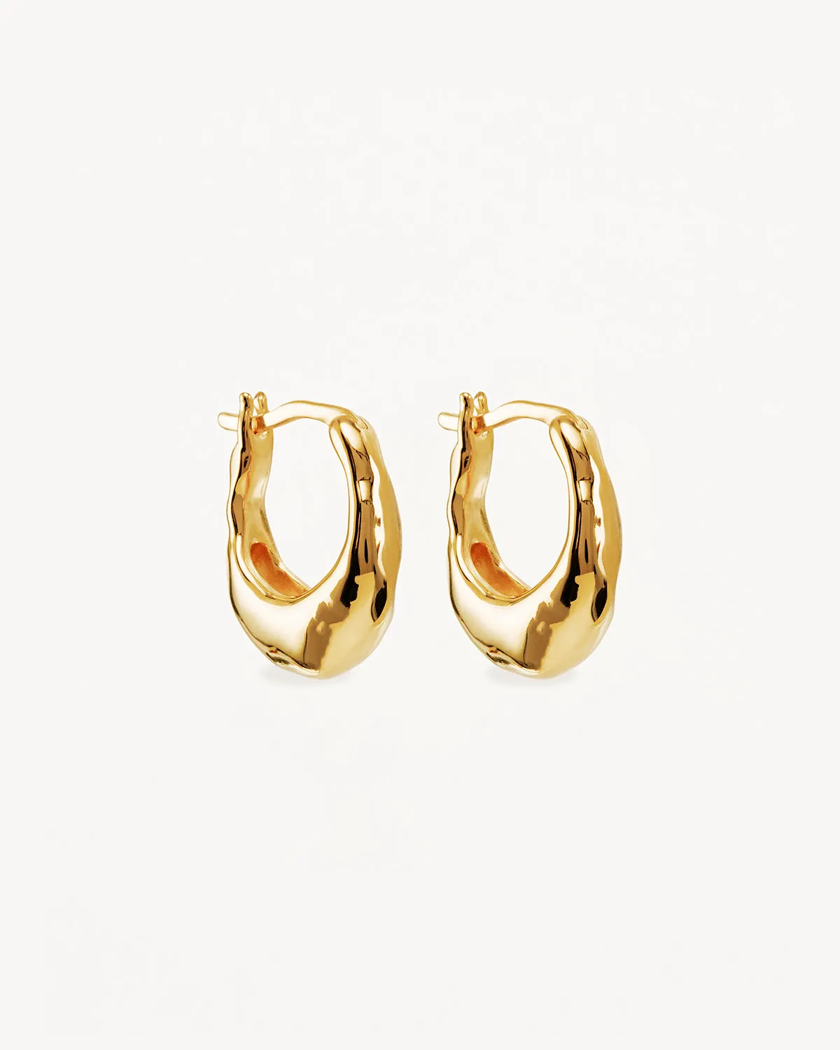 18k Gold Vermeil Radiant Energy Small Hoops