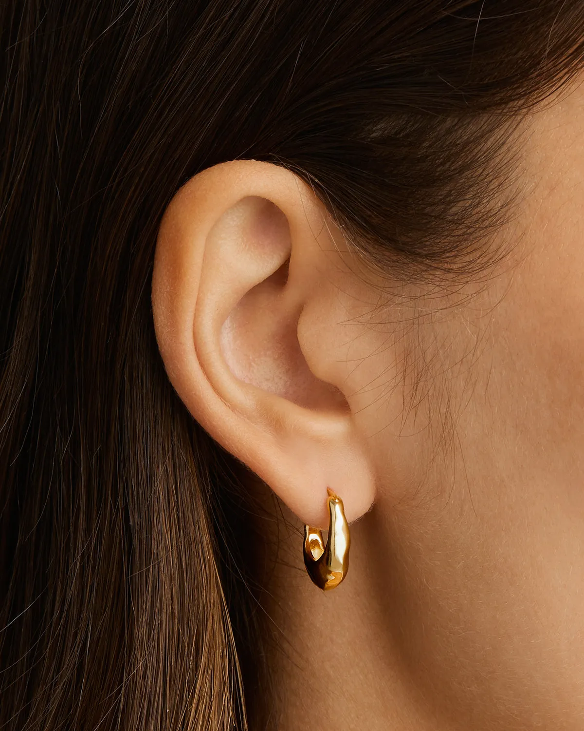 18k Gold Vermeil Radiant Energy Small Hoops