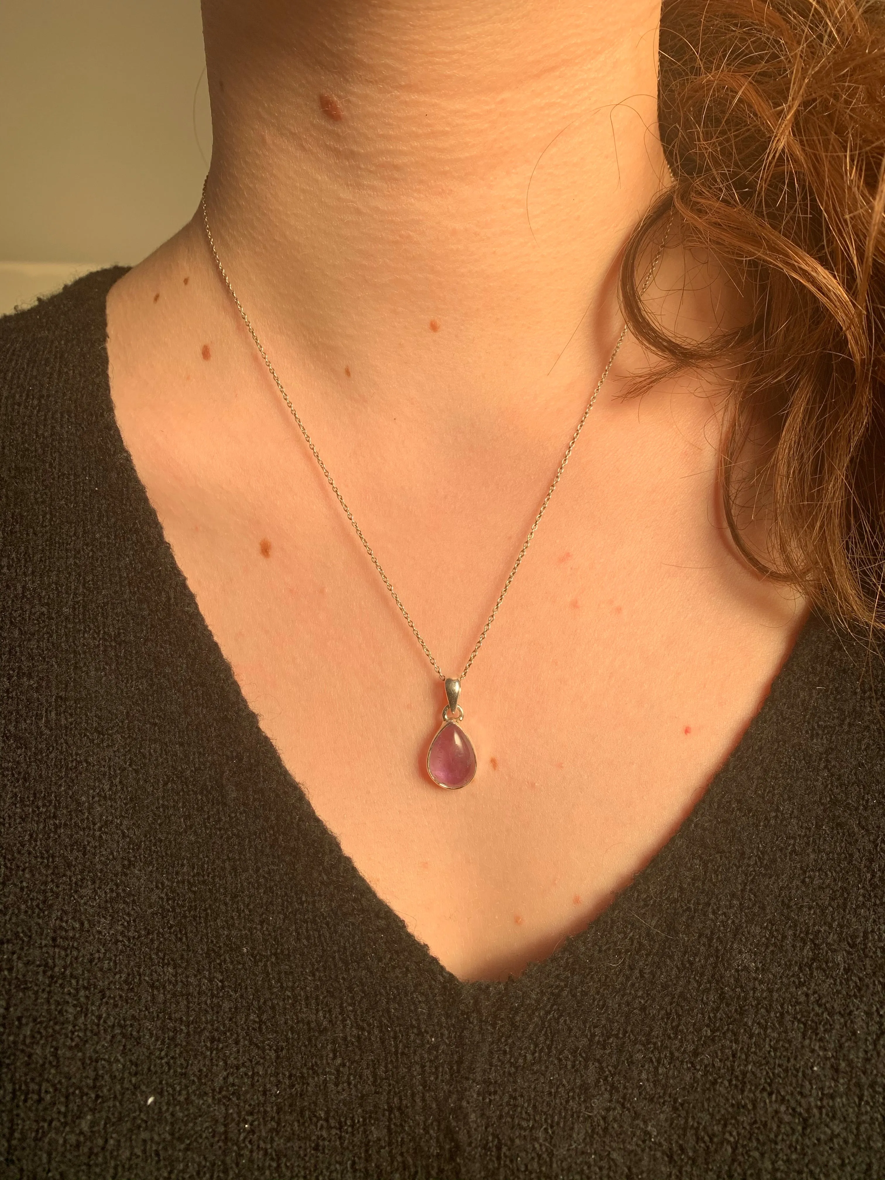 Amethyst Akoni Pendant - XSmall Teardrop