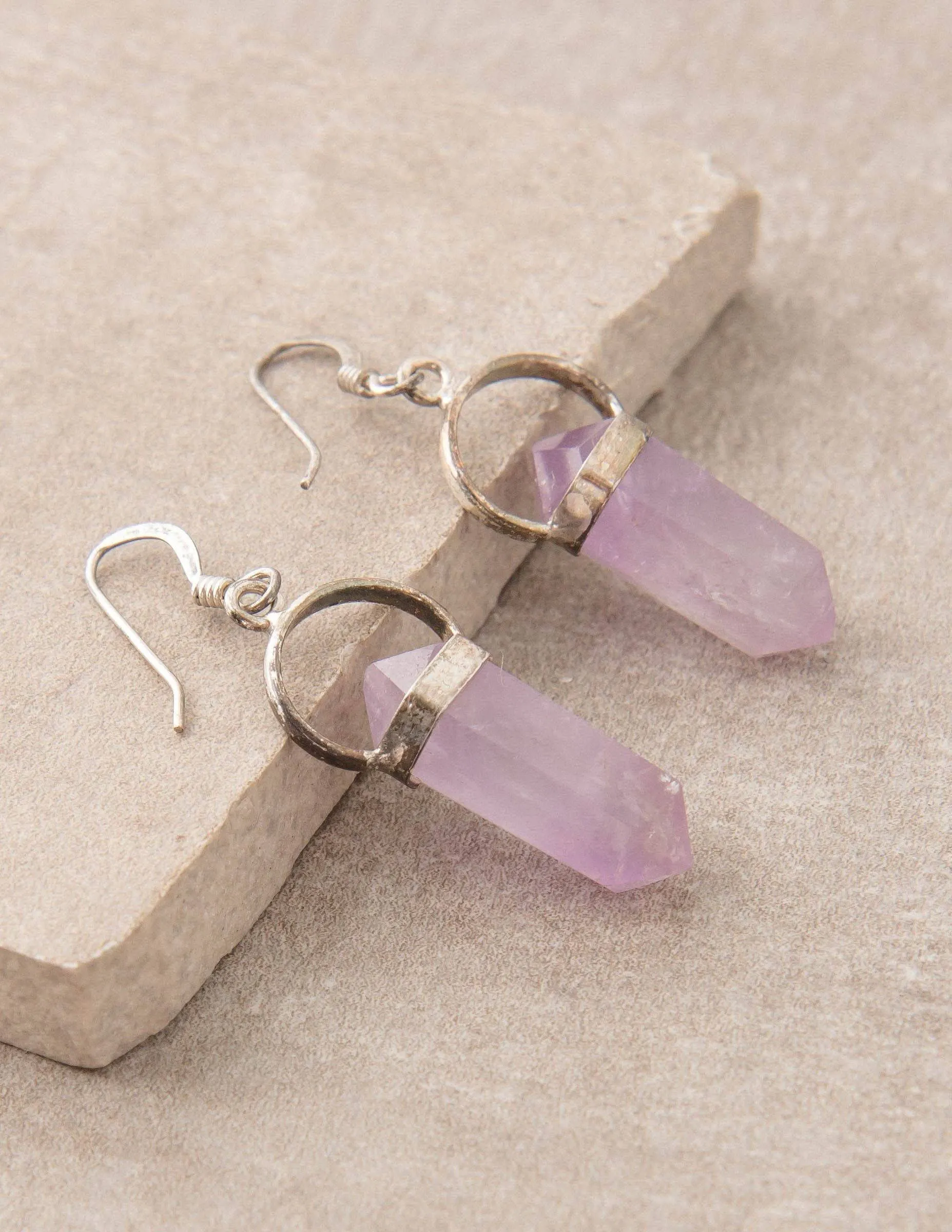 Amethyst Crystal Earrings