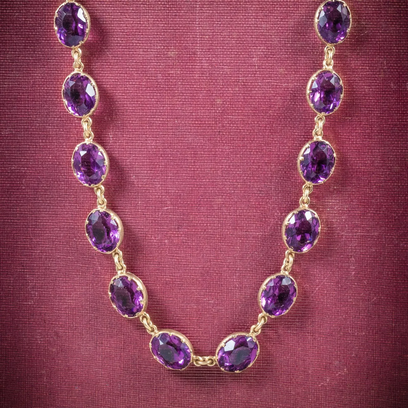 Antique Victorian Gold Paste Amethyst Necklace