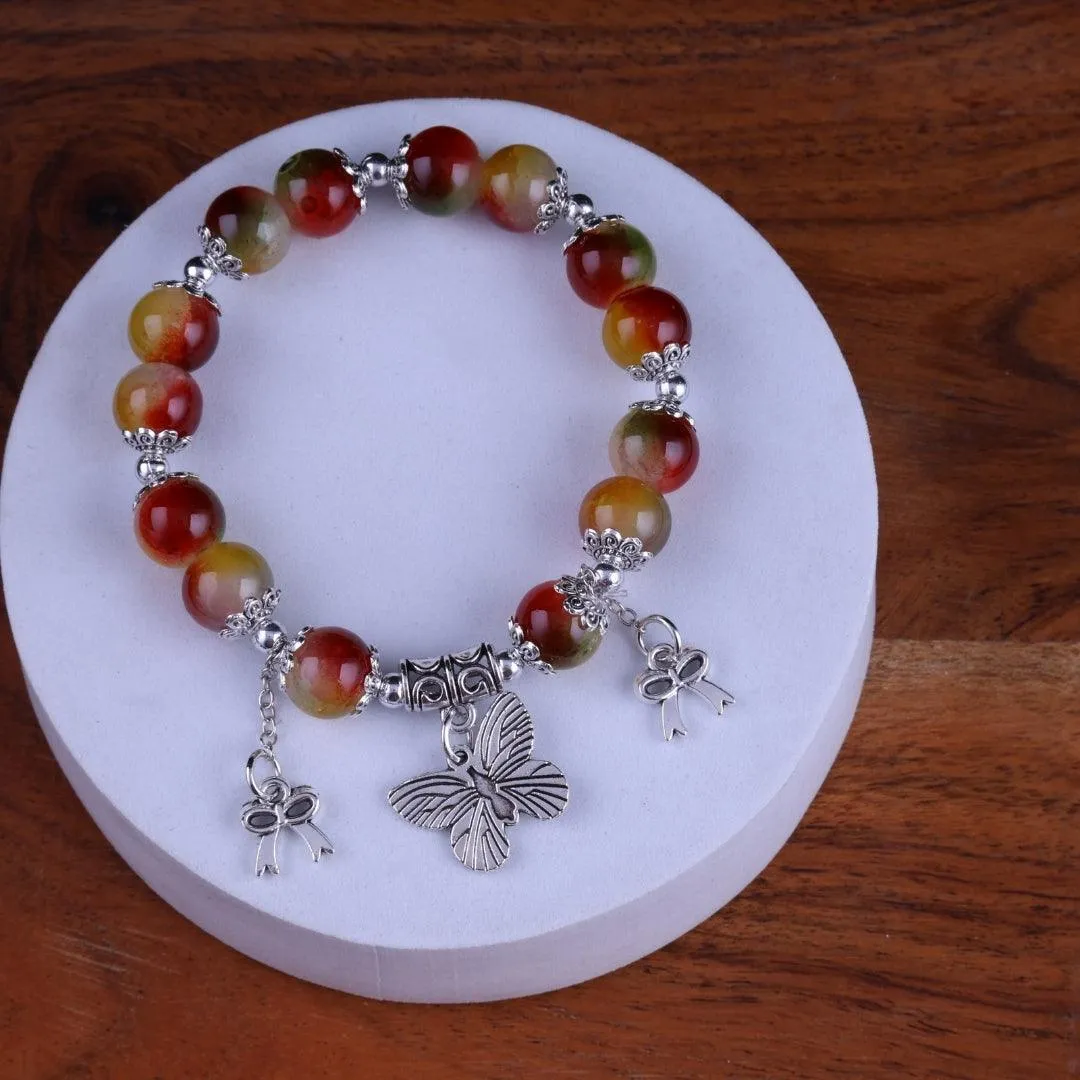 Autumn Butterfly Charm Bracelet