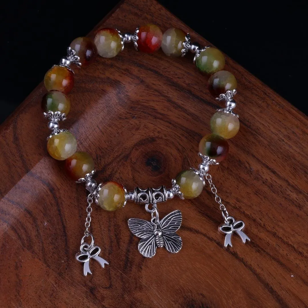 Autumn Butterfly Charm Bracelet