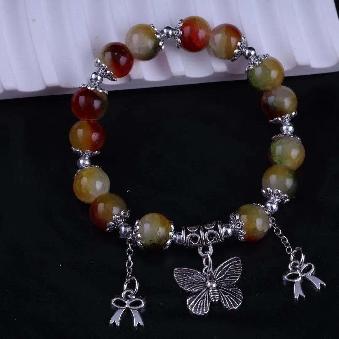 Autumn Butterfly Charm Bracelet