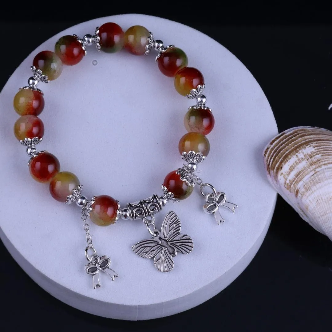 Autumn Butterfly Charm Bracelet