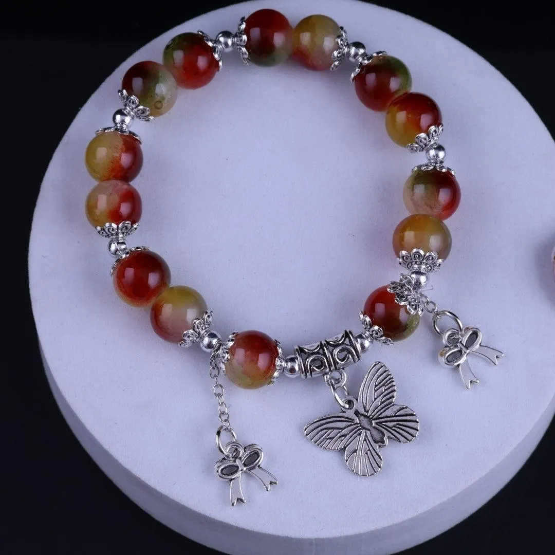 Autumn Butterfly Charm Bracelet