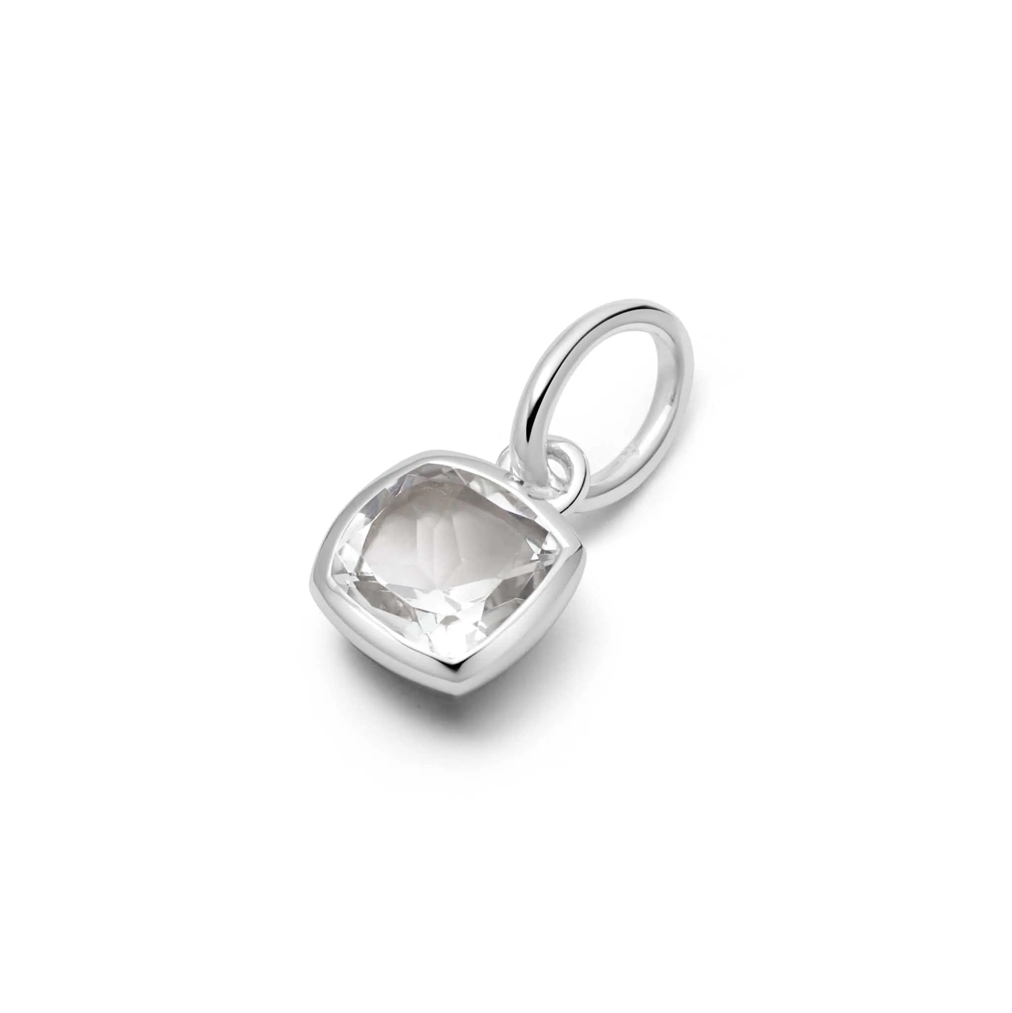 Birthstone Charm Pendant Sterling Silver