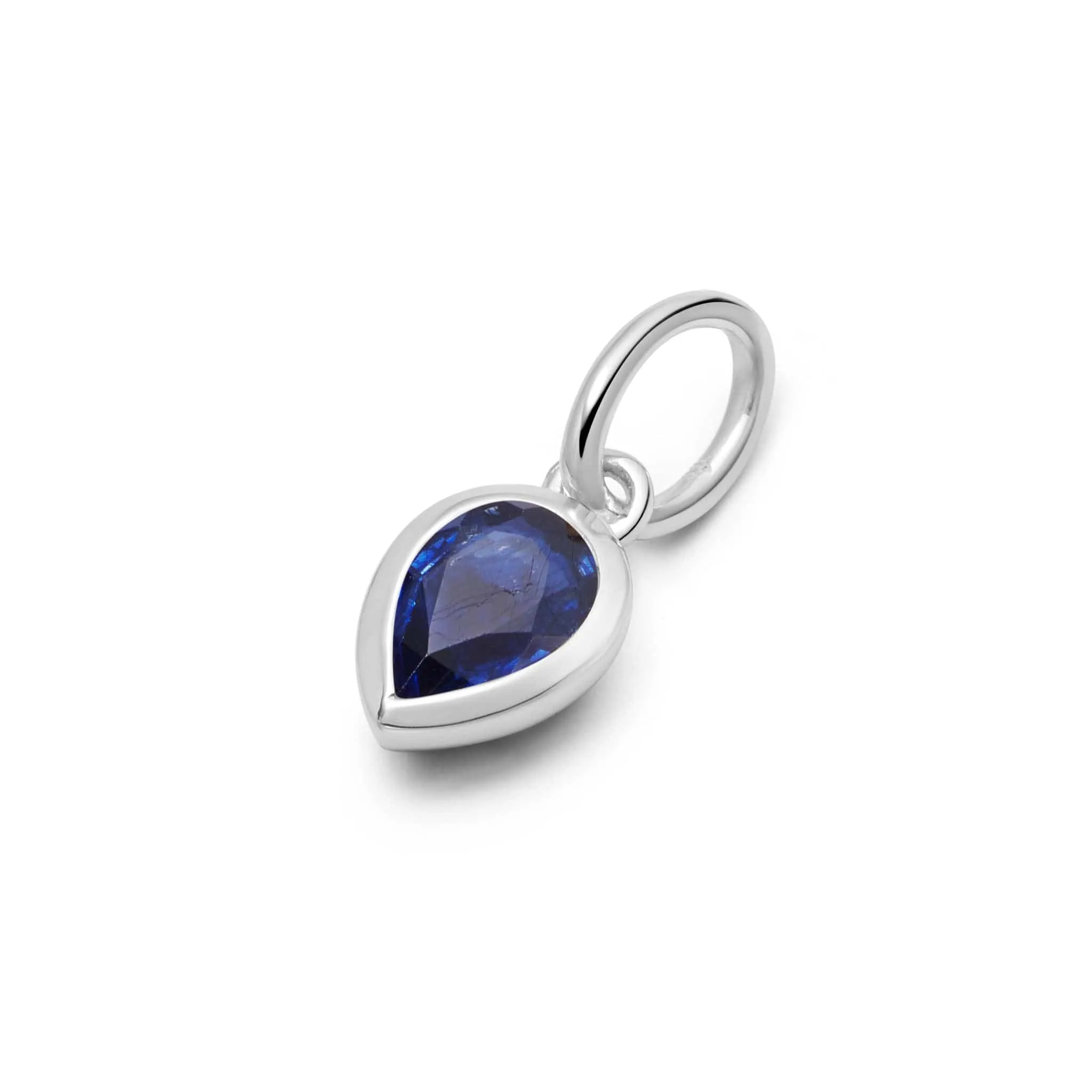 Birthstone Charm Pendant Sterling Silver