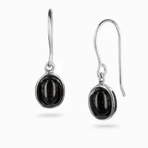 Black Star Diopside Drop Earrings