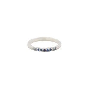 Blue Ombre Sapphire Silver Band