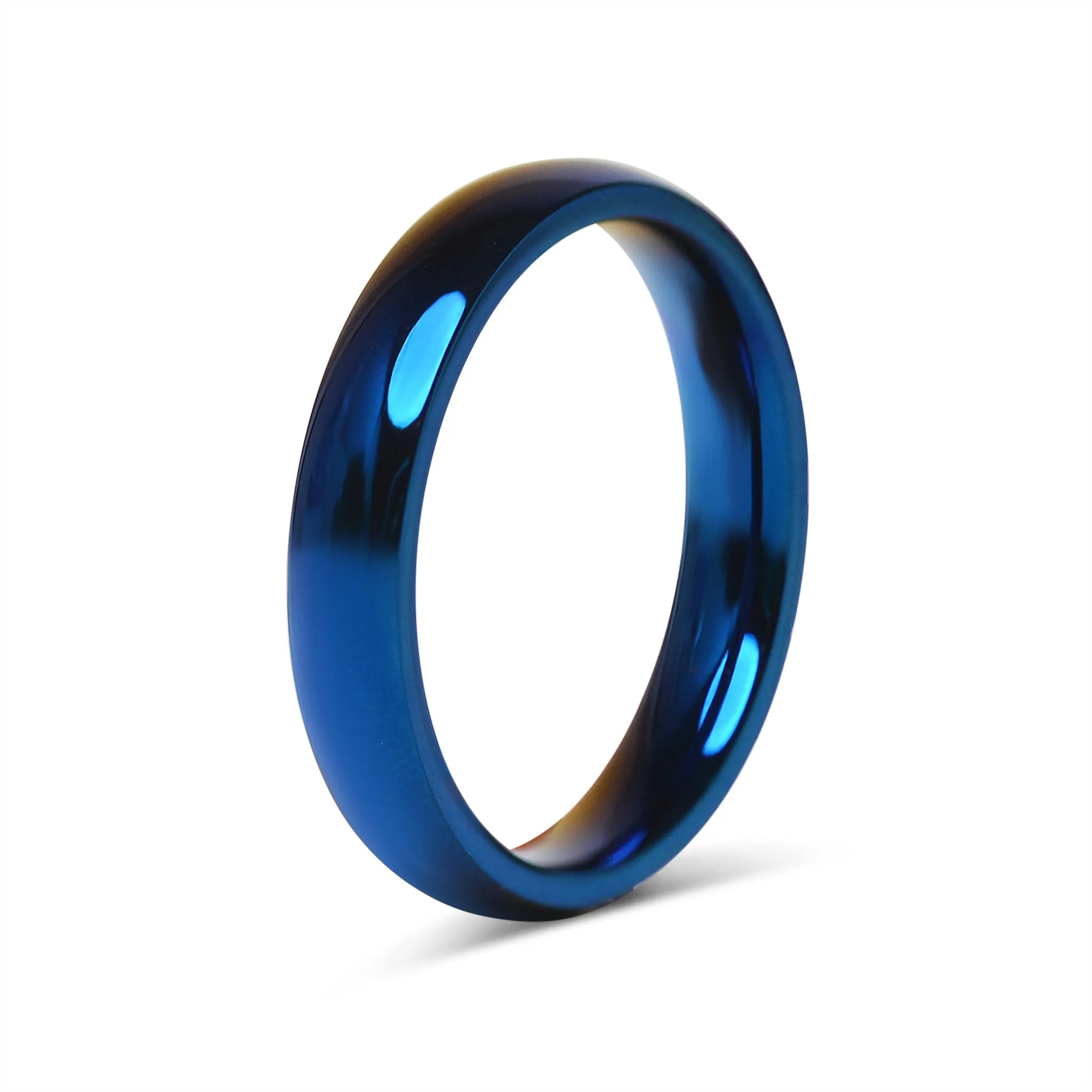 Blue Stainless Steel Blank Ring / CFR7006