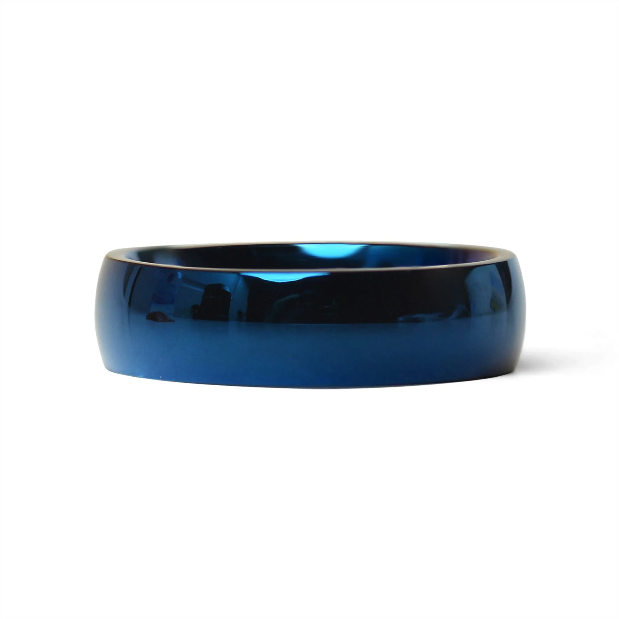 Blue Stainless Steel Blank Ring / CFR7006