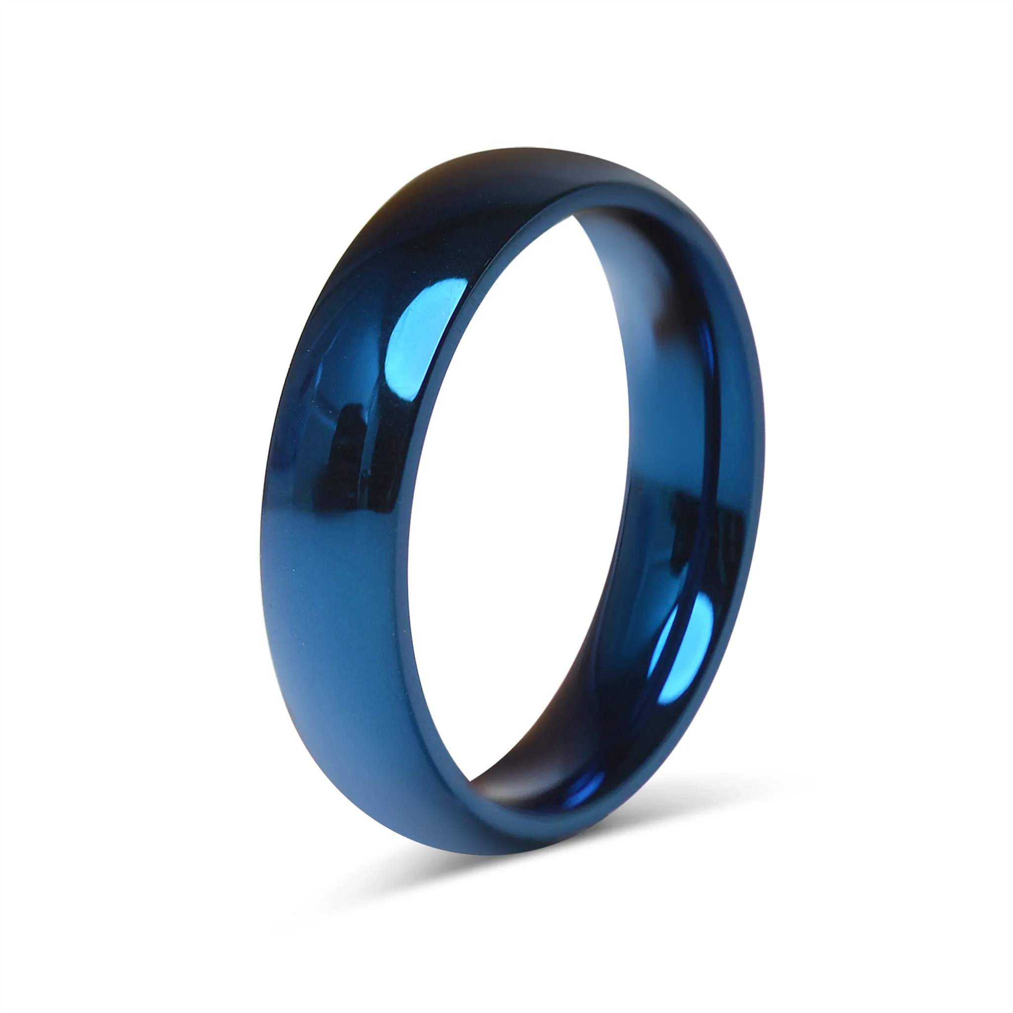 Blue Stainless Steel Blank Ring / CFR7006