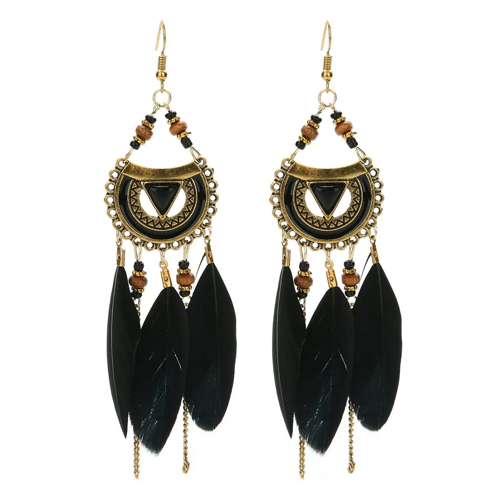 Bohemian Feather Earrings