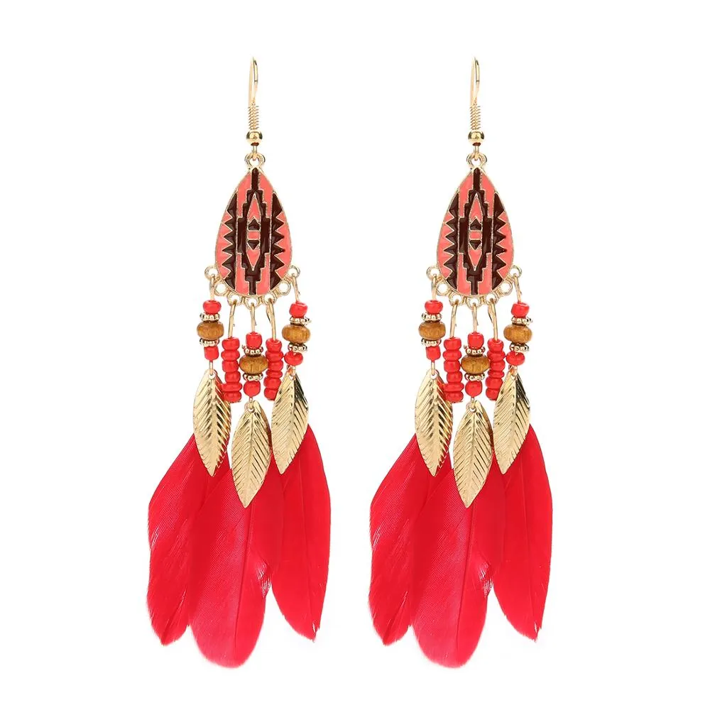 Bohemian Feather Earrings