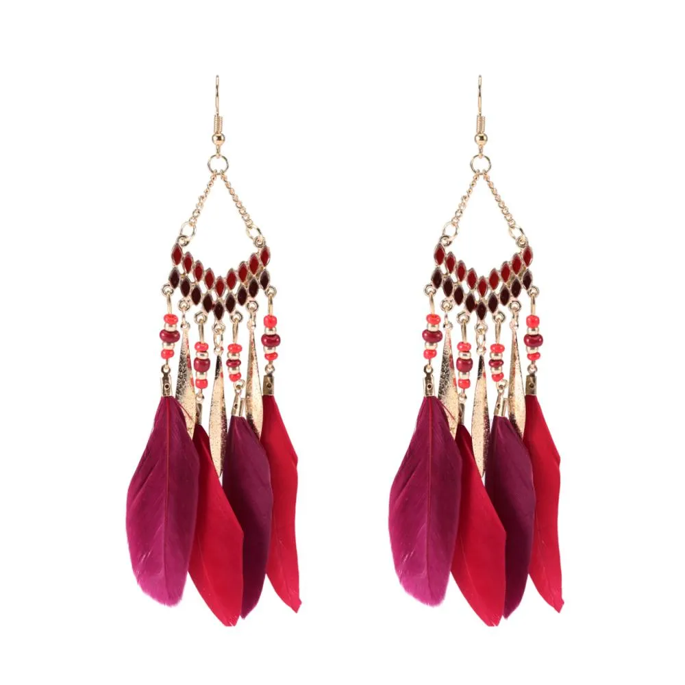 Bohemian Feather Earrings