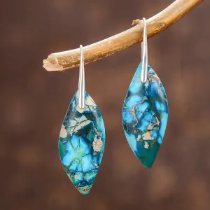 Bohemian Vintage Dangle Earring Leaf Shape Healing Energy