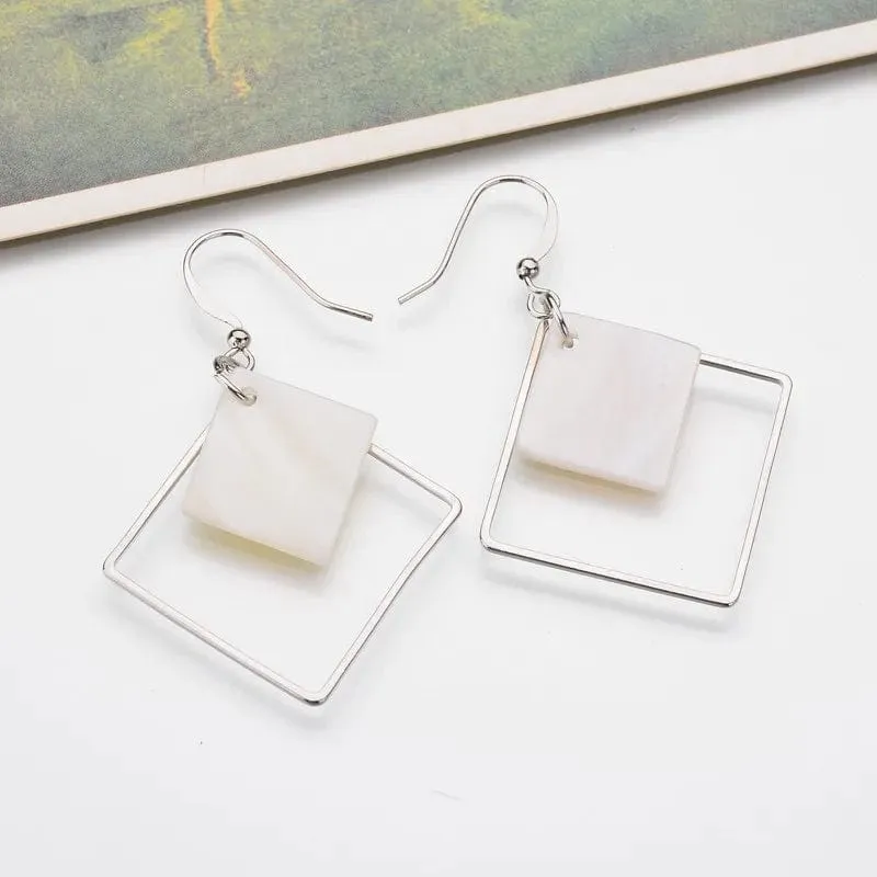 Boho Square Drop Earrings