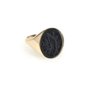 BOW AND ARROW INTAGLIO SIGNET RING