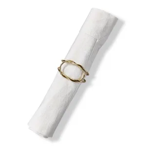 Brass infinity napkin rings - set of 4