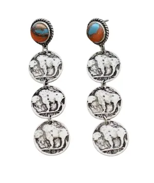 Buffalo Coin Earrings