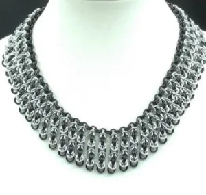 Celebration Collar in Matte Black and Silver by Fay Rogers