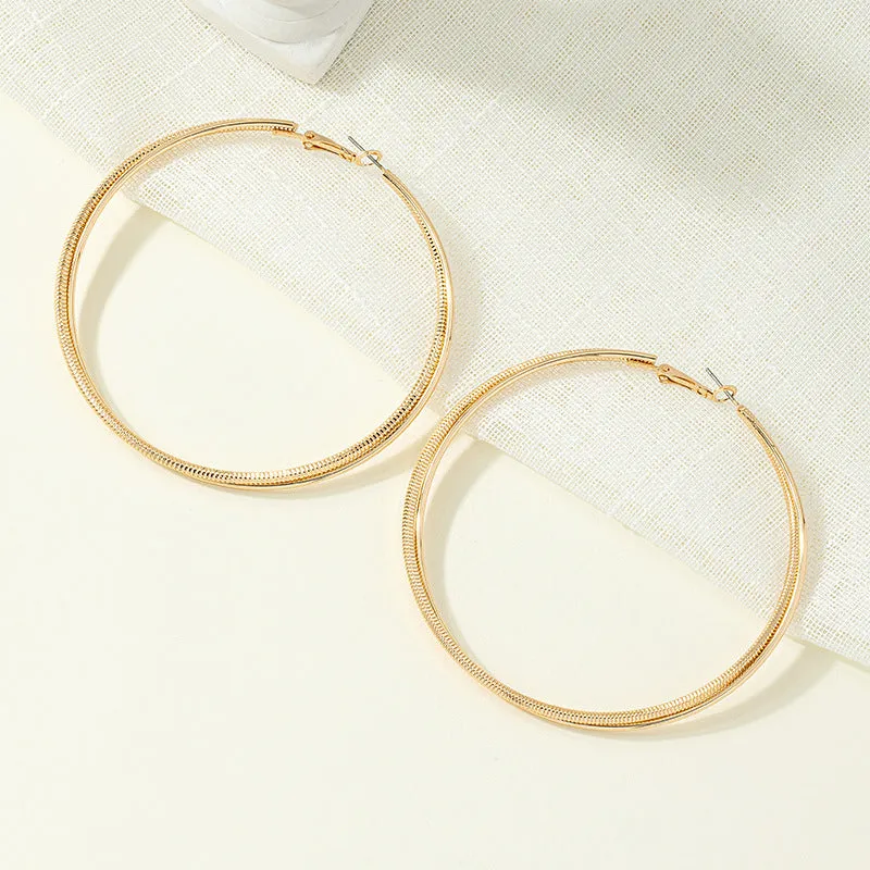 Chic Breeze Double Hoop Earrings - Vienna Verve Collection