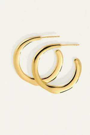 Circe Medium Hoops - Gold