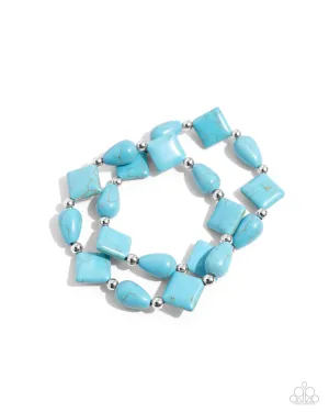 EARTHY Riser - Blue Bracelet - Paparazzi Accessories