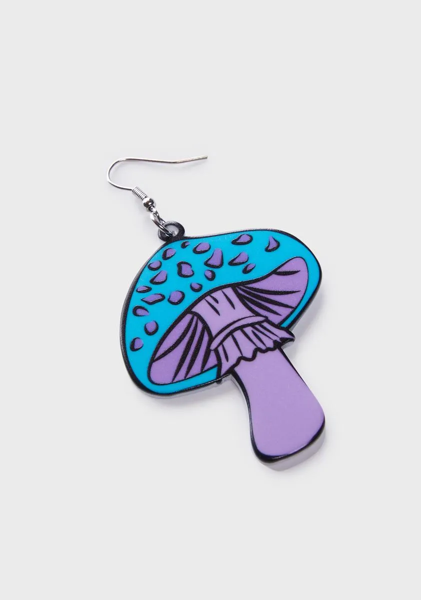 Electric Energy Mushroom Earrings