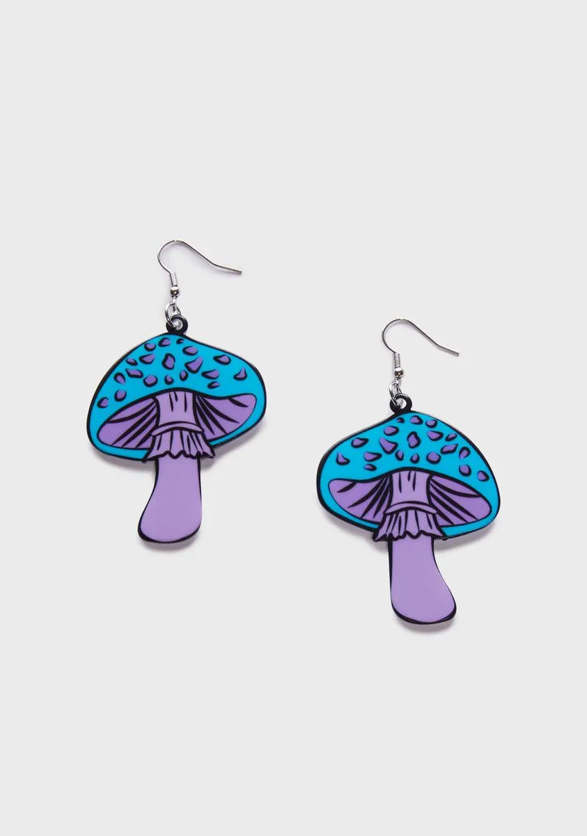 Electric Energy Mushroom Earrings