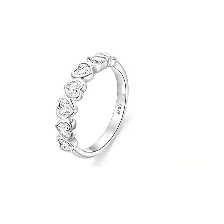 Elegant Adjustable Heart Matching Ring