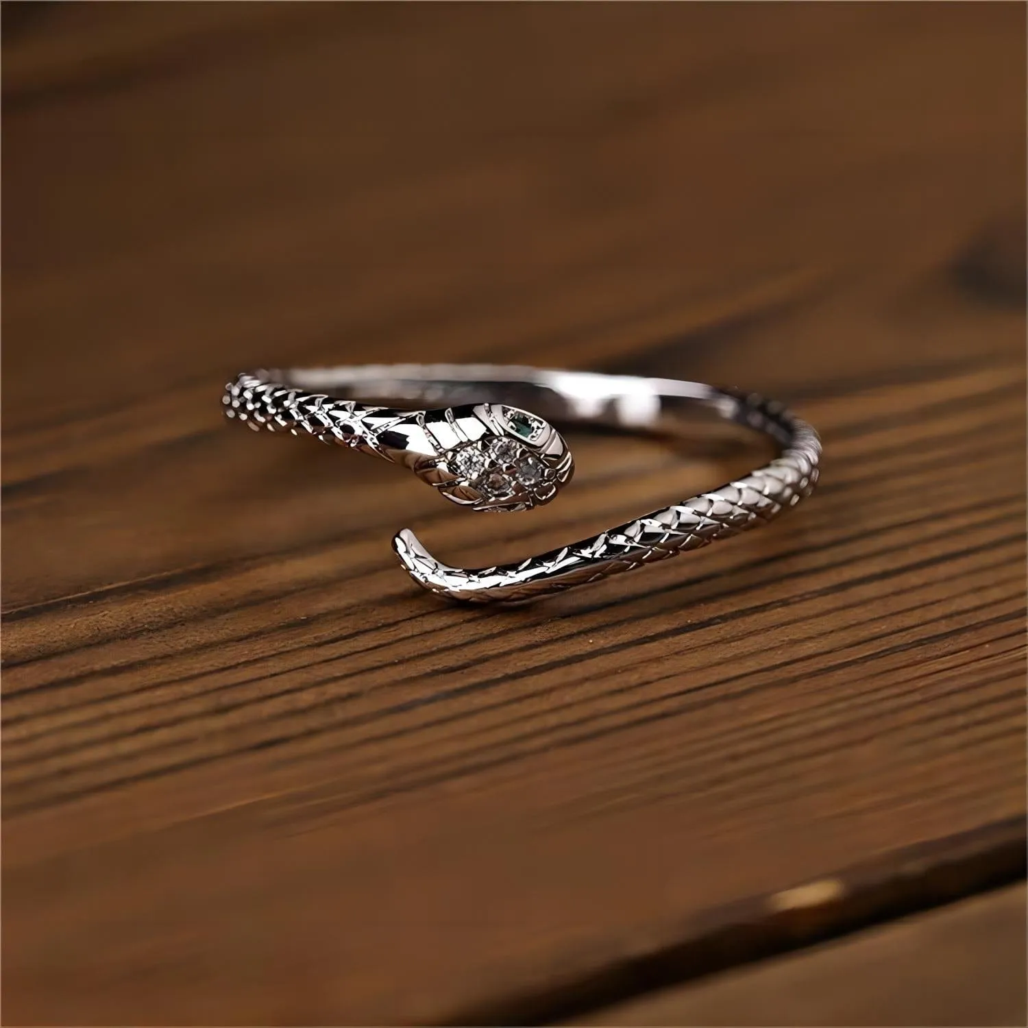 Elegant Adjustable Snake Ring