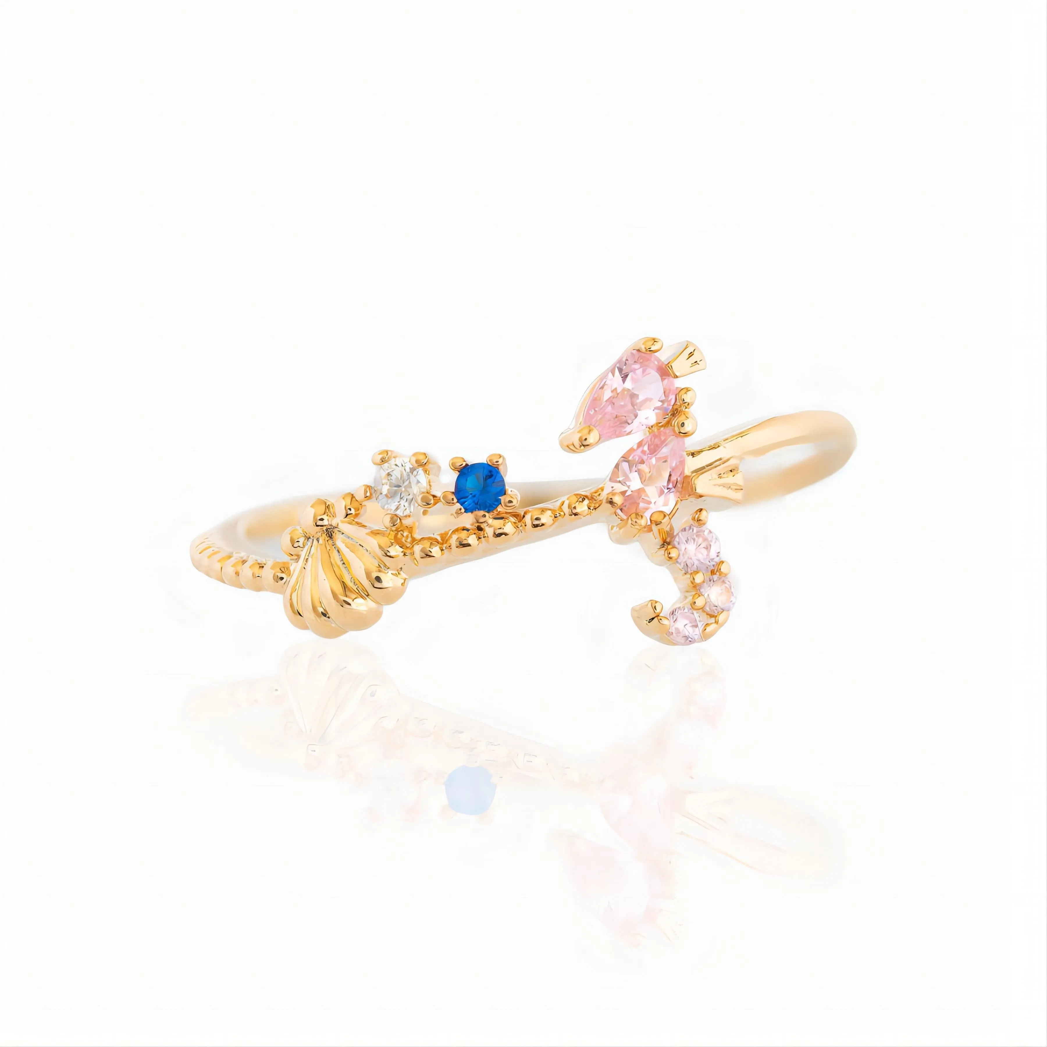 Elegant Gold Filled Aquarium Ring