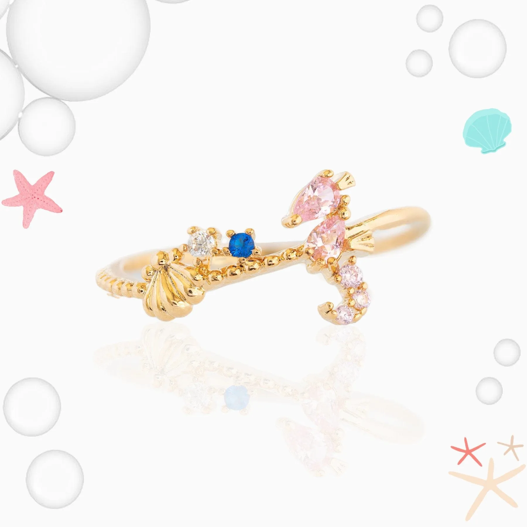 Elegant Gold Filled Aquarium Ring