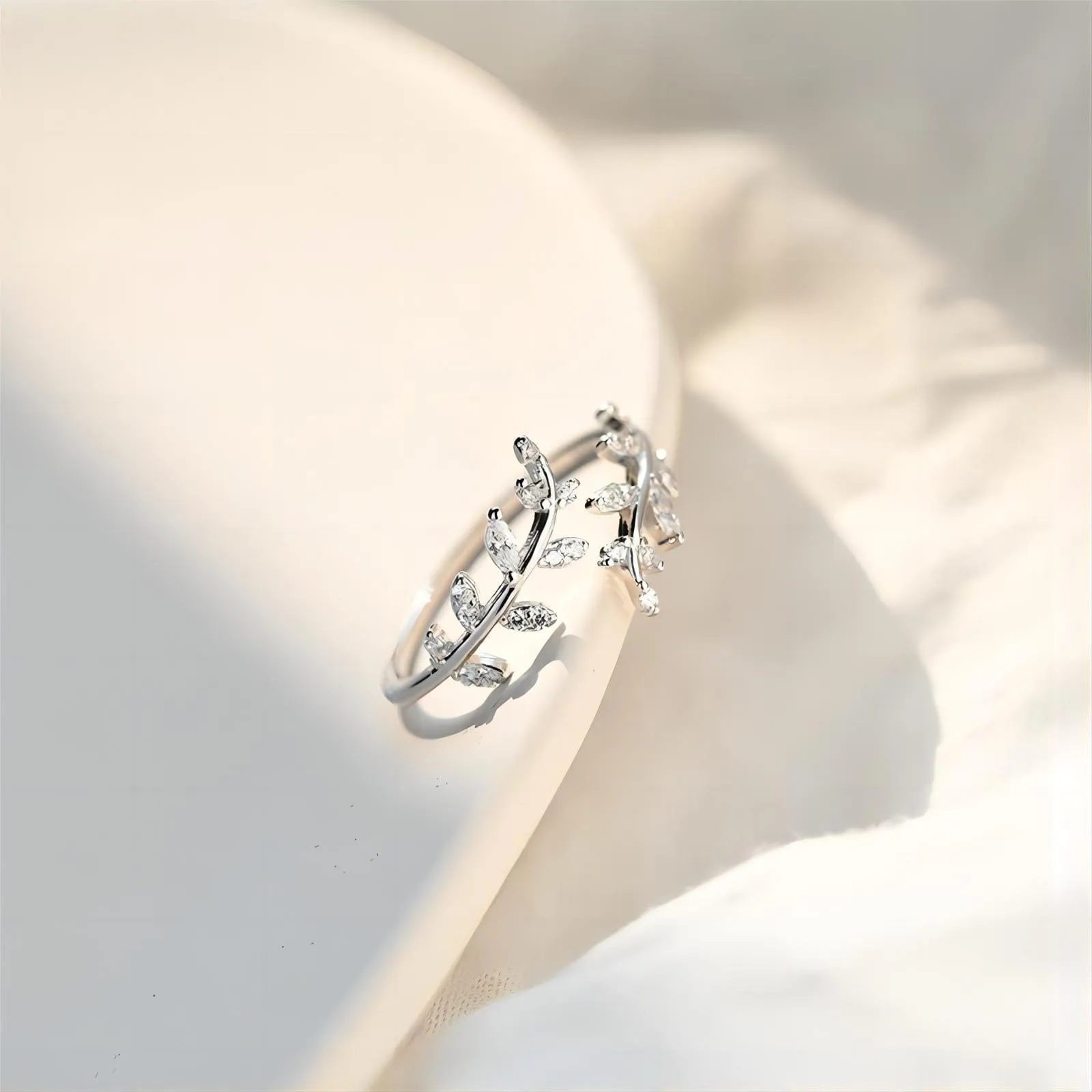 Elegant Olive Branch Ring