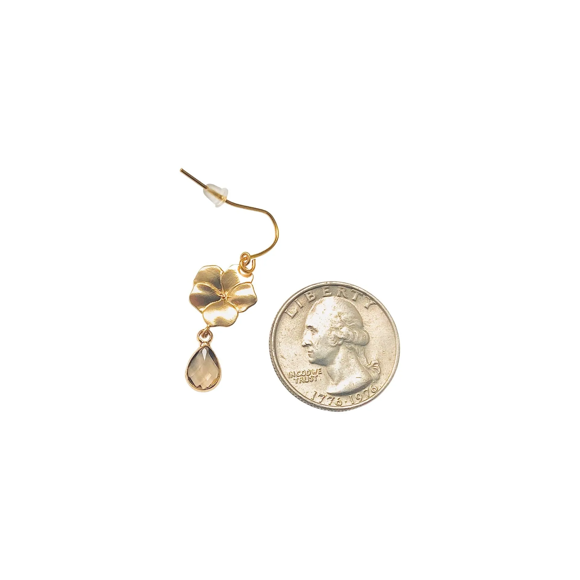 Energy Stone Clover Leaf Earrings (various stone options in gold or silver)