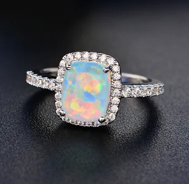 Fire Opal & Topaz Ring