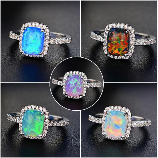 Fire Opal & Topaz Ring