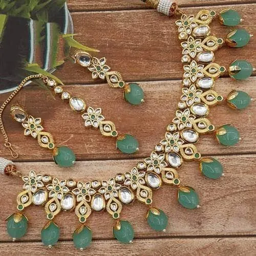 Flower Antique Drop Necklace Set