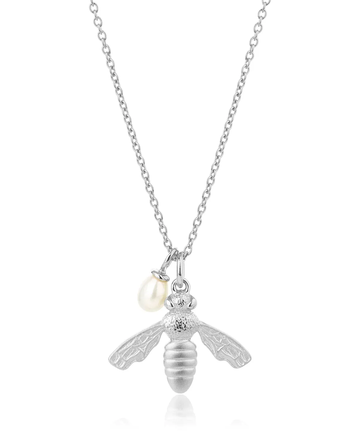 Flying Bee Pendant Silver