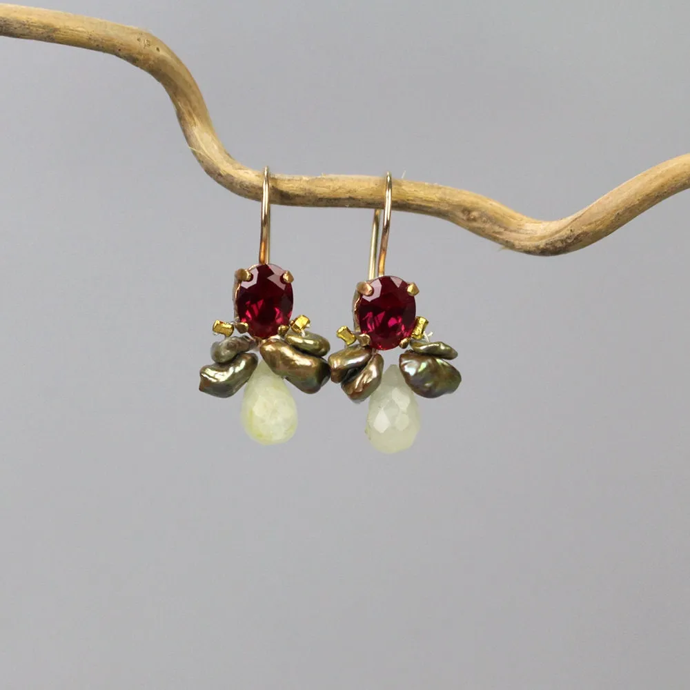 Fuchsia Small Bee Earrings