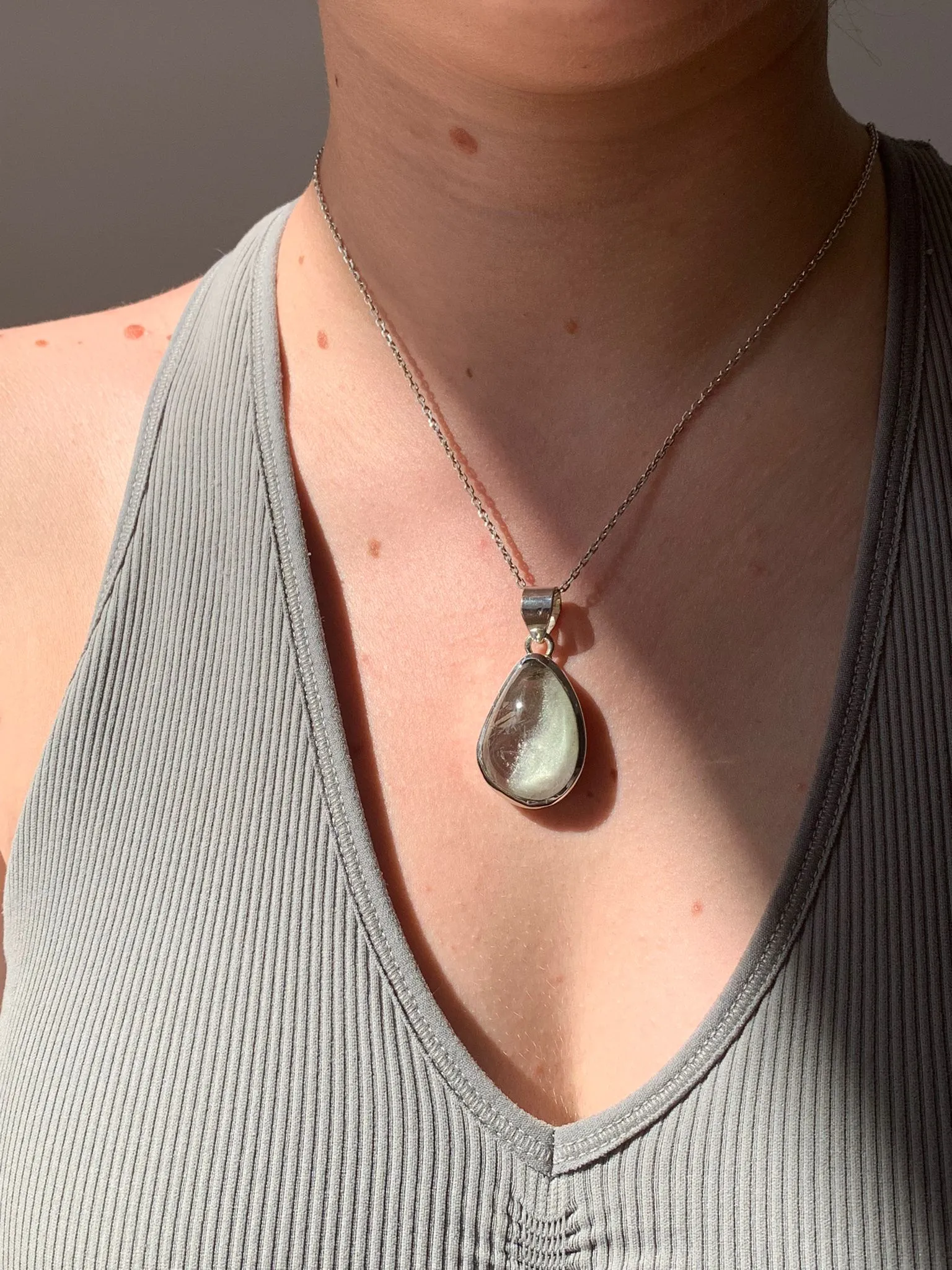 Garden Quartz Naevia Pendant - Reg. Teardrop