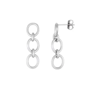 GEMMA CHAIN EARRINGS SILVER