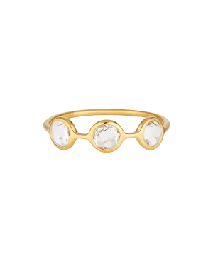 Georgini Kiklo Ring w/ White Topaz - Gold