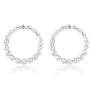 Georgini Large Circle of Life Earrings - Silver