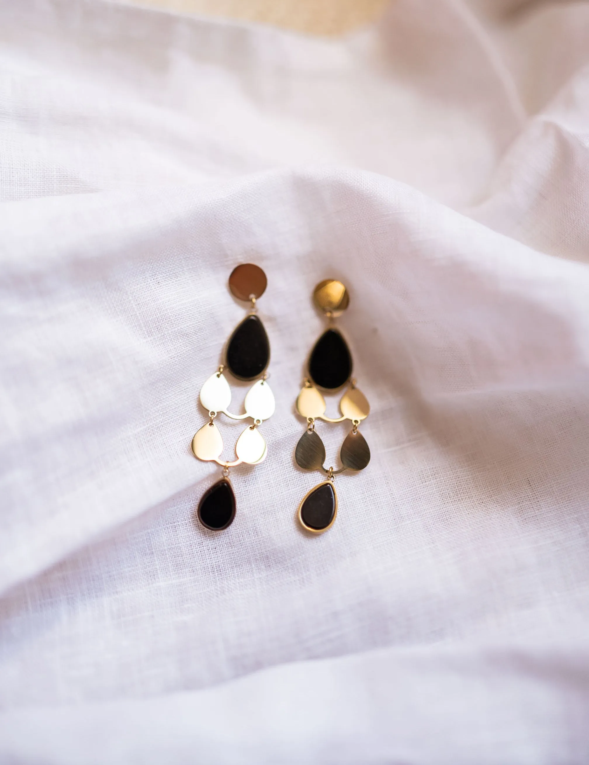 Golden and Black Noan Earrings